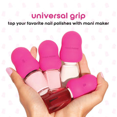 Four Mani Maker colors lined up showing fuchsia option and style choice