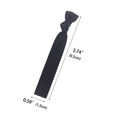 manipepe hair tie on wrist next to ruler illustrating size and convenience