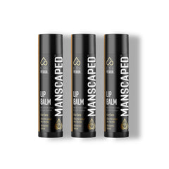 MANSCAPED lip balm on bathroom shelf in grooming routine setting for everyday use benefit