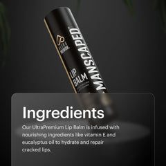 MANSCAPED lip balm next to keys illustrating pocket-sized convenience and travel readiness
