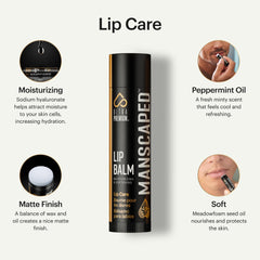 MANSCAPED three lip balm sticks arranged to show quantity and easy portability for daily use