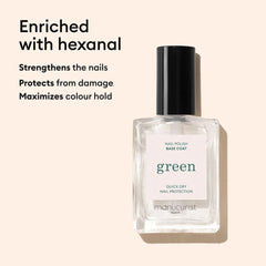 Manucurist texture close-up highlighting plant-based glossy finish