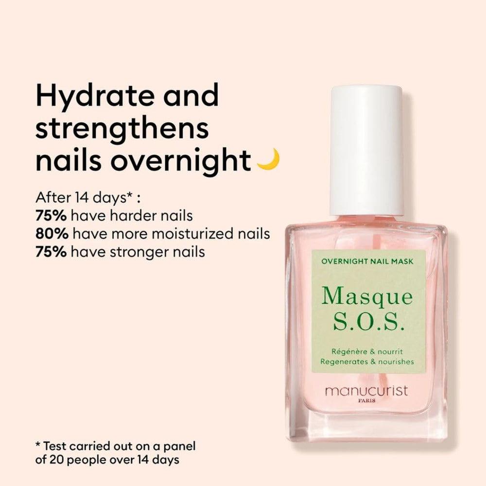 Manucurist Rescue Kit in use massaging oil into cuticles to hydrate and protect