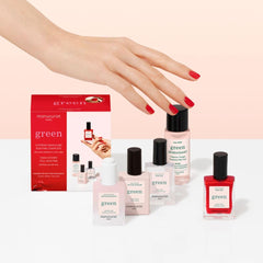 Manucurist Poppy Red polish bottle close-up highlighting rich color payoff benefit