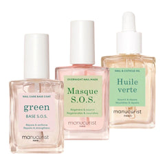 Manucurist rescue kit front packaging showing full treatment set and benefits