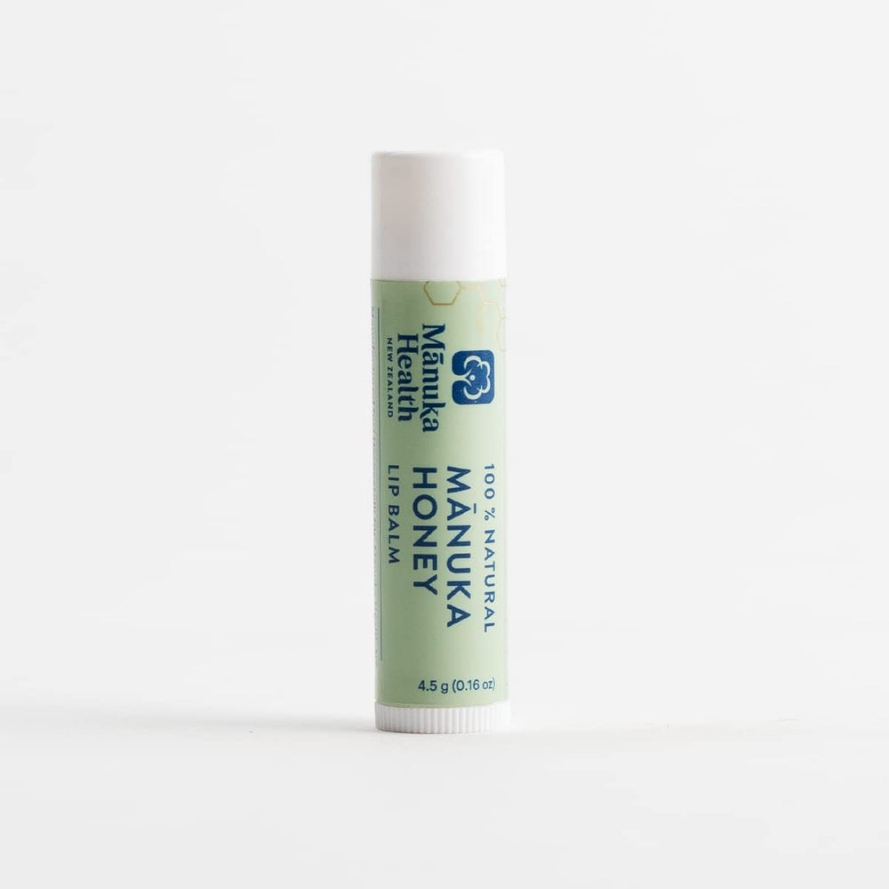 Manuka Health balm in hand illustrating pocket-sized convenience benefit