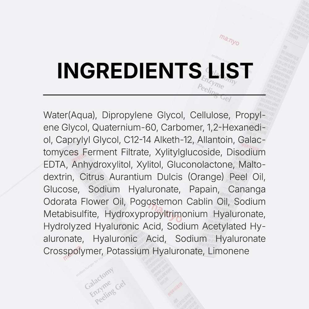 ma:nyo label and directions close-up showing usage steps and ingredient focus