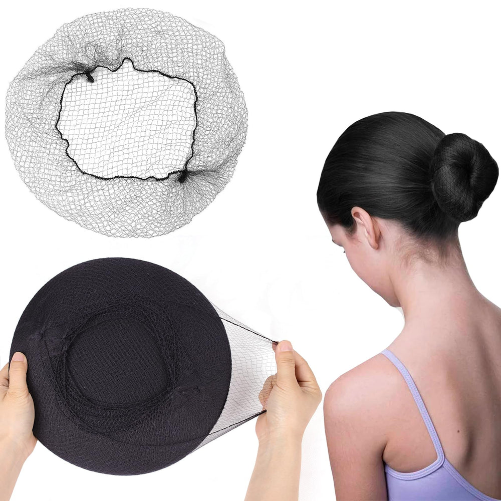 MaopaoBeauty front packaging showing 144 black hair nets for bulk use