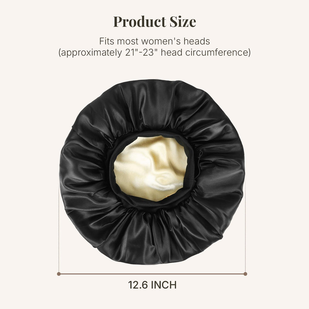 MaopaoBeauty bonnet next to hand for size comparison showing compact convenience