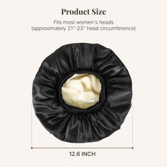 MaopaoBeauty bonnet next to hand for size comparison showing compact convenience