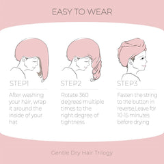 MaopaoBeauty towel worn during morning routine for quick drying benefit