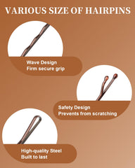 MAORULU close-up of rounded ball tips protecting hair while securing styles