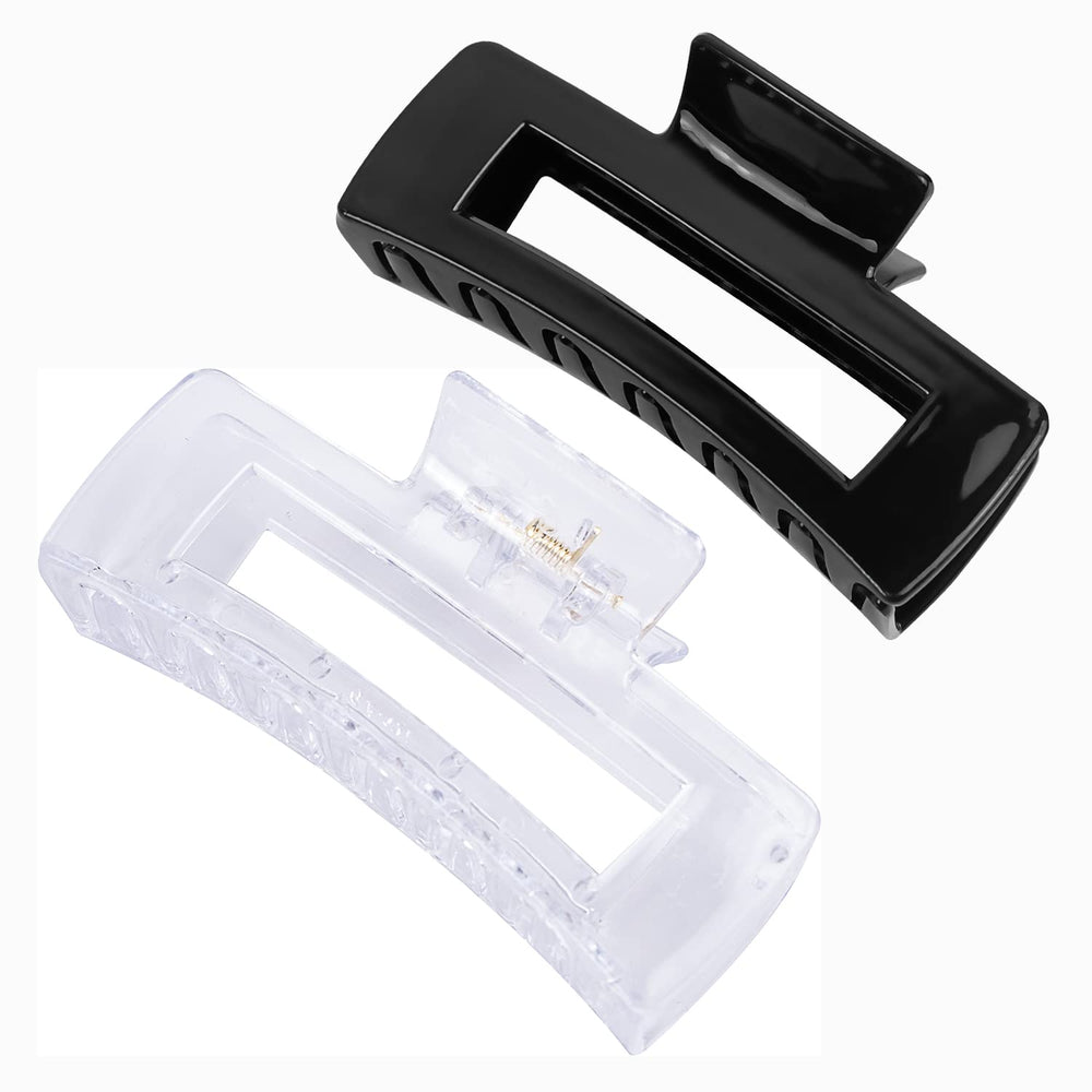 MAORULU front view of black and clear clips showing classic design and hold