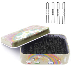MAORULU front packaging tin case with 200 black pins, keeps pins organized