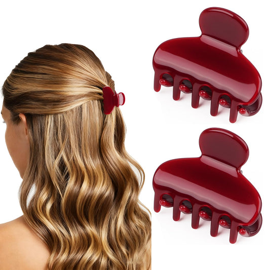 MAORULU cherry red front view showing glossy acetate finish and compact size