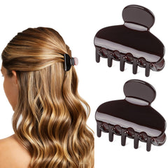 MAORULU front view of brown mini clip showing sleek design and hold