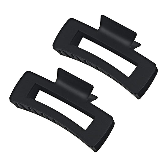 MAORULU front view of matte black rectangle clip showing sleek shape and reliable hold