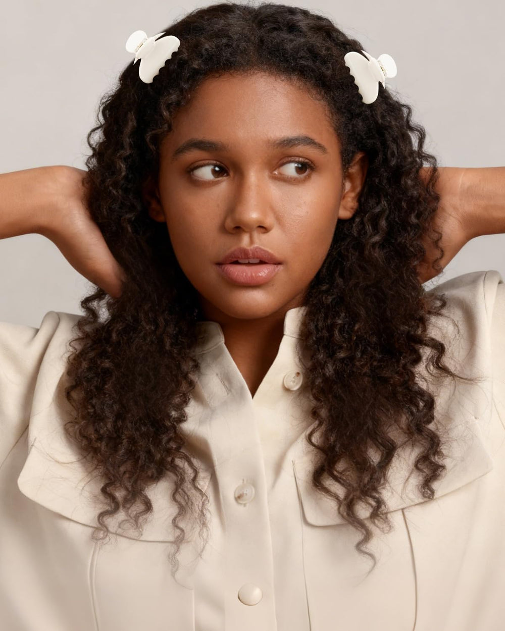 MAORULU used in half-up hairstyle showing discreet styling and secure placement