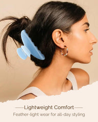 MAORULU clip used in half-up hairstyle for comfortable all-day wear