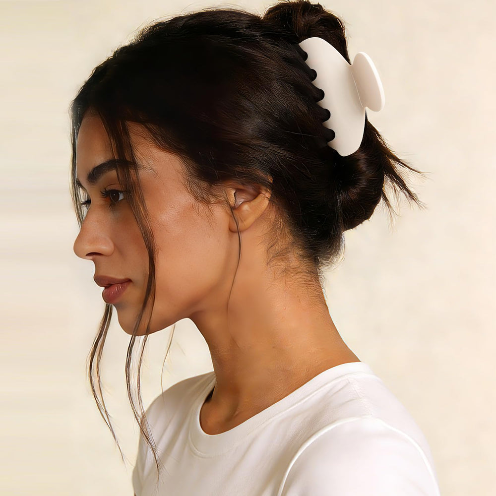 MAORULU styled on model in a bun, showing refined look for everyday outfits