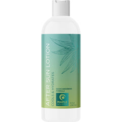 Maple Holistics front packaging showing cooling after sun lotion benefits