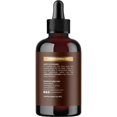 Maple Holistics bottle next to a measuring spoon showing 4 fl oz scale benefit
