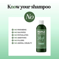 Maple Holistics shampoo lather in shower demonstrating effective deep cleanse