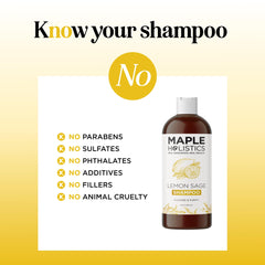 Maple Holistics bottle staged on bath tile showing lifestyle freshness and scent