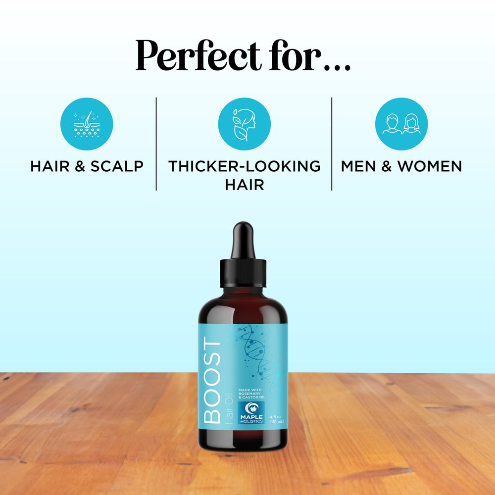 Maple Holistics scalp massage application illustrating soothing hydration benefit