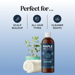 Maple Holistics bottle next to ruler showing size and value benefit
