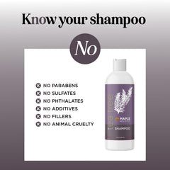 Maple Holistics shampoo lather texture demonstrating gentle foam