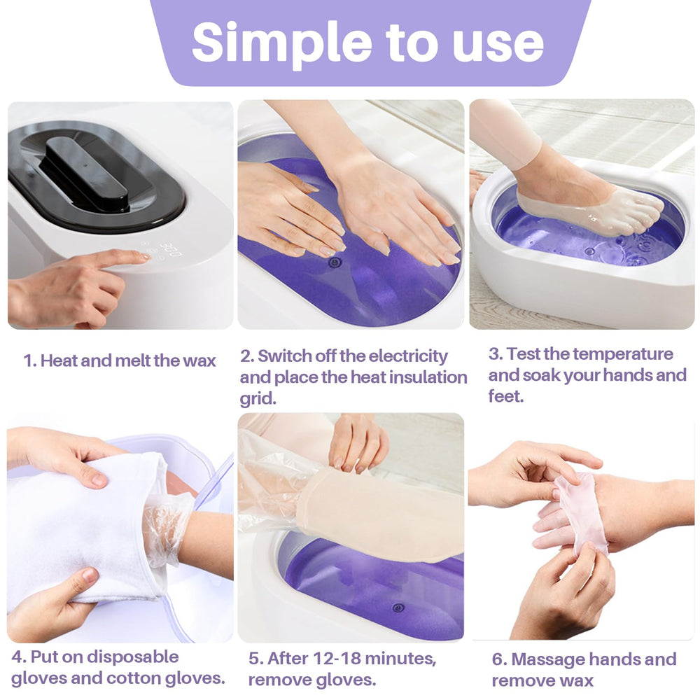 MAQIHAN gently peeling wax film from hand to reveal softer skin