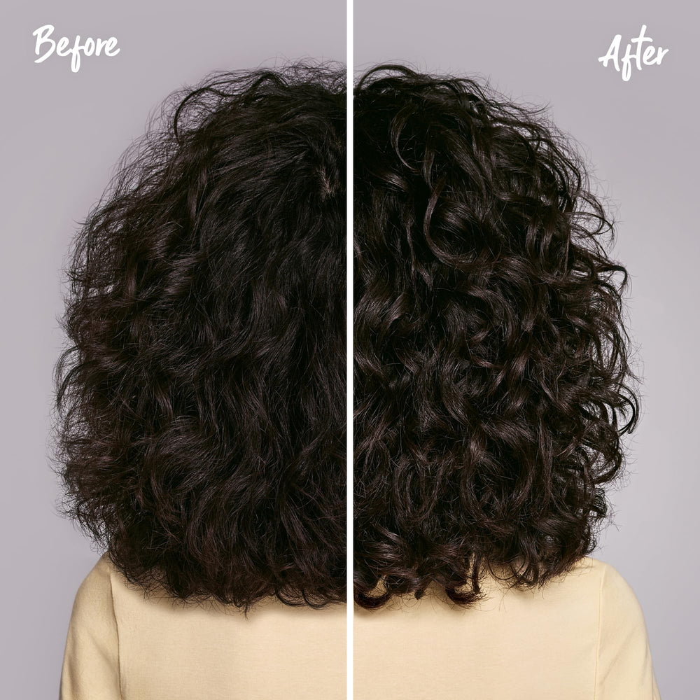 Marc Anthony conditioner applied to wet curls improving manageability and slip