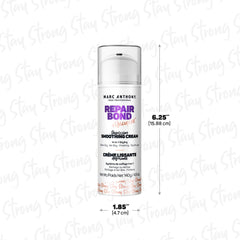 Marc Anthony ingredients label close-up highlighting Rescuplex, oils, and quinoa benefits