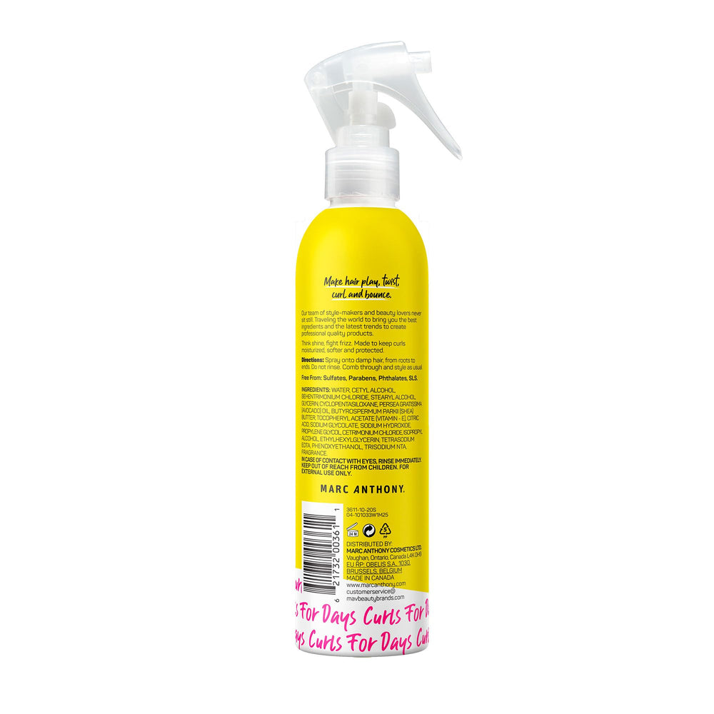 Marc Anthony spray nozzle close-up demonstrating mist for easy application