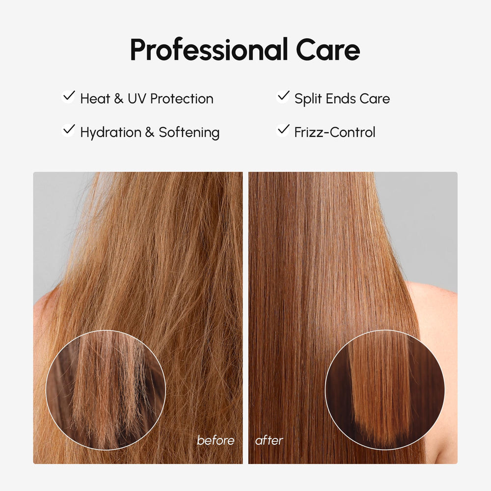 MAREE label ingredients closeup highlighting argan, keratin and biotin for nourishing benefits