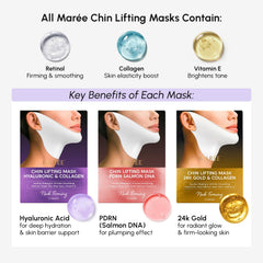 MAREE mask applied under chin demonstrating snug lift benefit