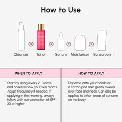 MAREE model applying toner in routine showing refreshed complexion benefit