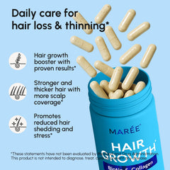 MAREE tablets spread on surface representing monthly supply and convenience