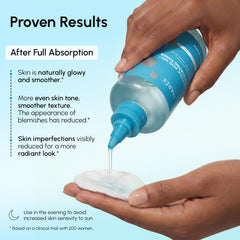 MAREE toner in bathroom routine placed beside cleanser and serum