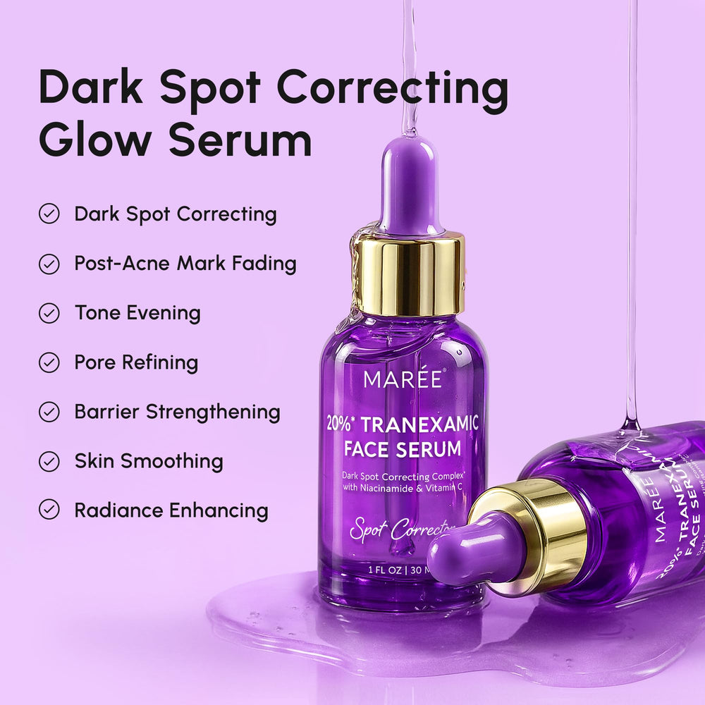 MAREE serum drop on skin showing lightweight texture and hydration