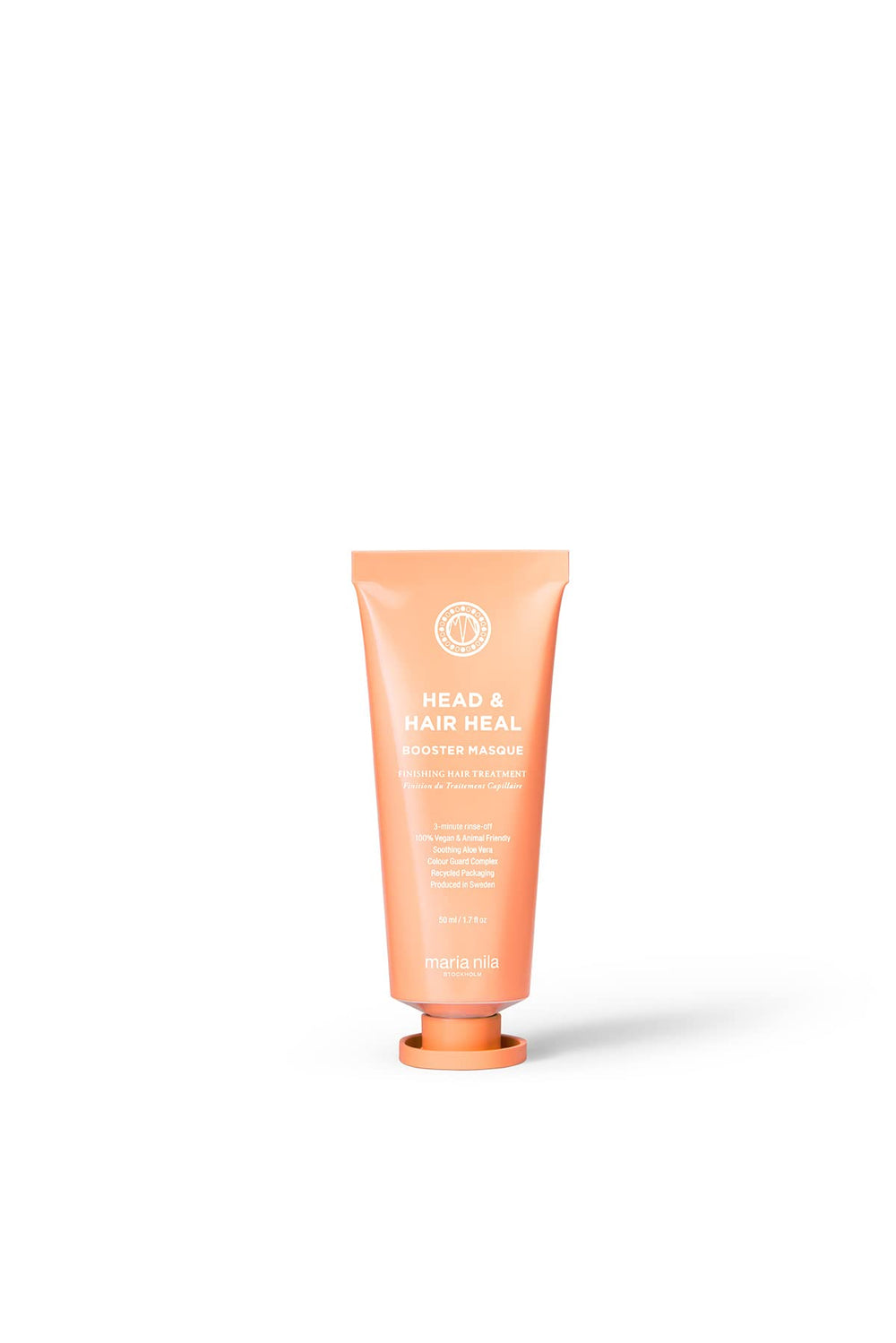 Maria Nila front tube showing label and benefit for calming scalp