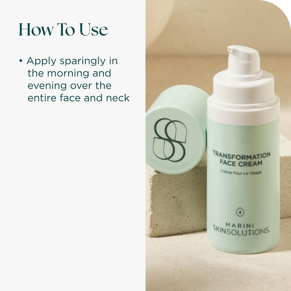 Marini SkinSolutions label close-up showing ingredients transparency benefit