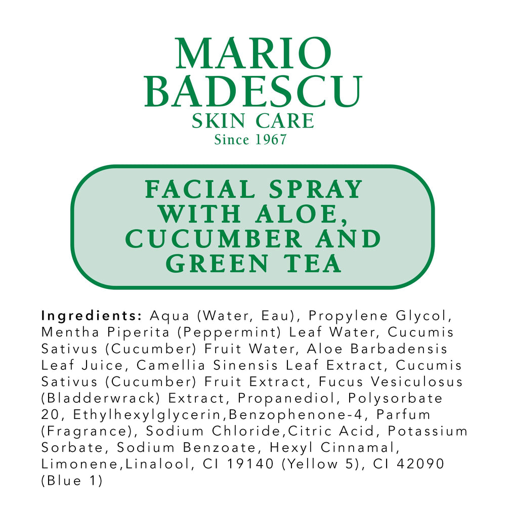 Mario Badescu label and ingredients list clear view for informed shoppers