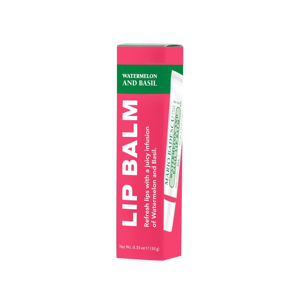 Mario Badescu lifestyle bag scene showing portable lip balm for on-the-go hydration