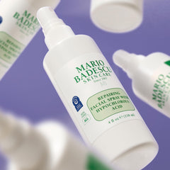 Mario Badescu spraying near healed tattoo showing gentle aftercare benefit