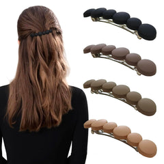 Markuii barrette front view shows secure clasp and elegant look