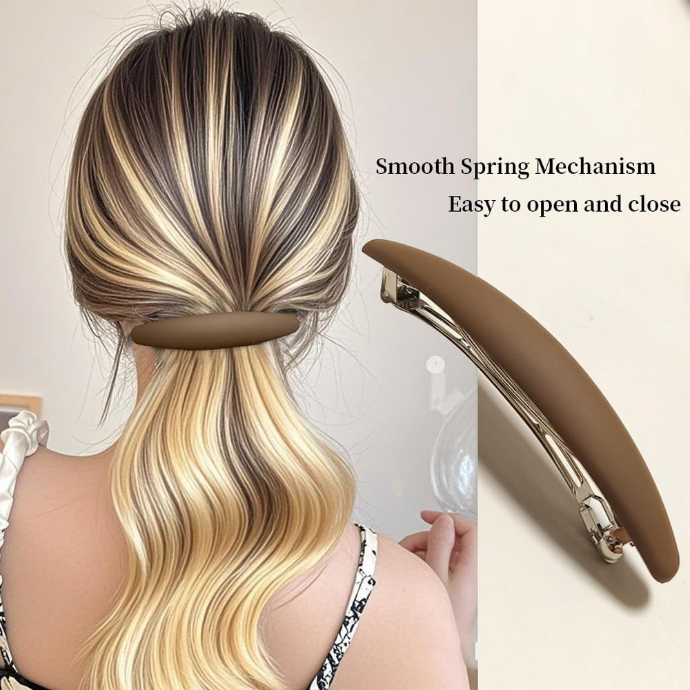 Markuii clip holding full-up hair securely with no tugging or slipping