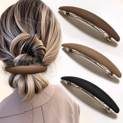 Markuii front view of the large barrette showing clean matte finish and secure hold