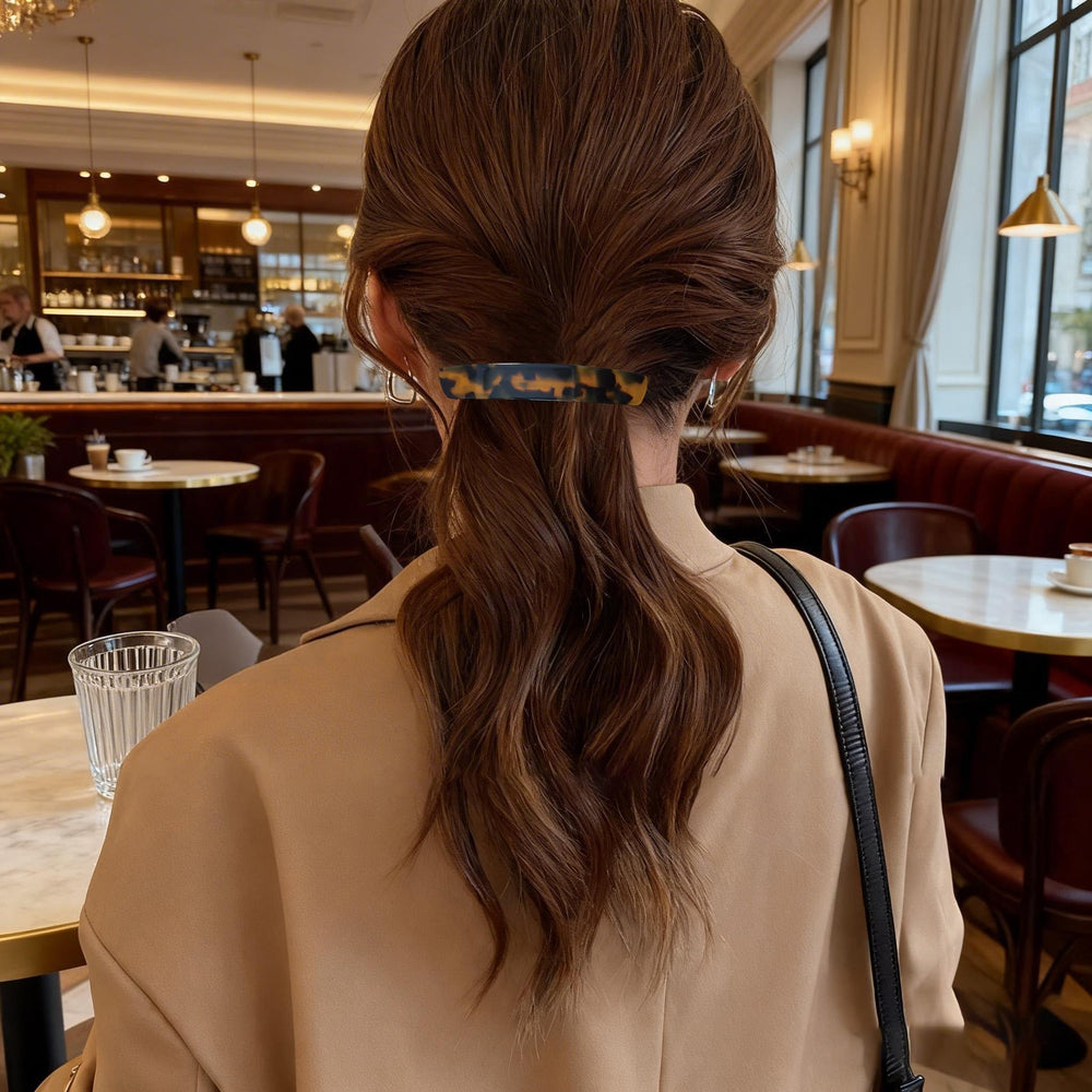 Markuii in hair half-up style demonstrating comfortable everyday wear